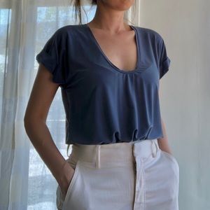 & Other Stories Cupro Top Small/8 Blue/Slate